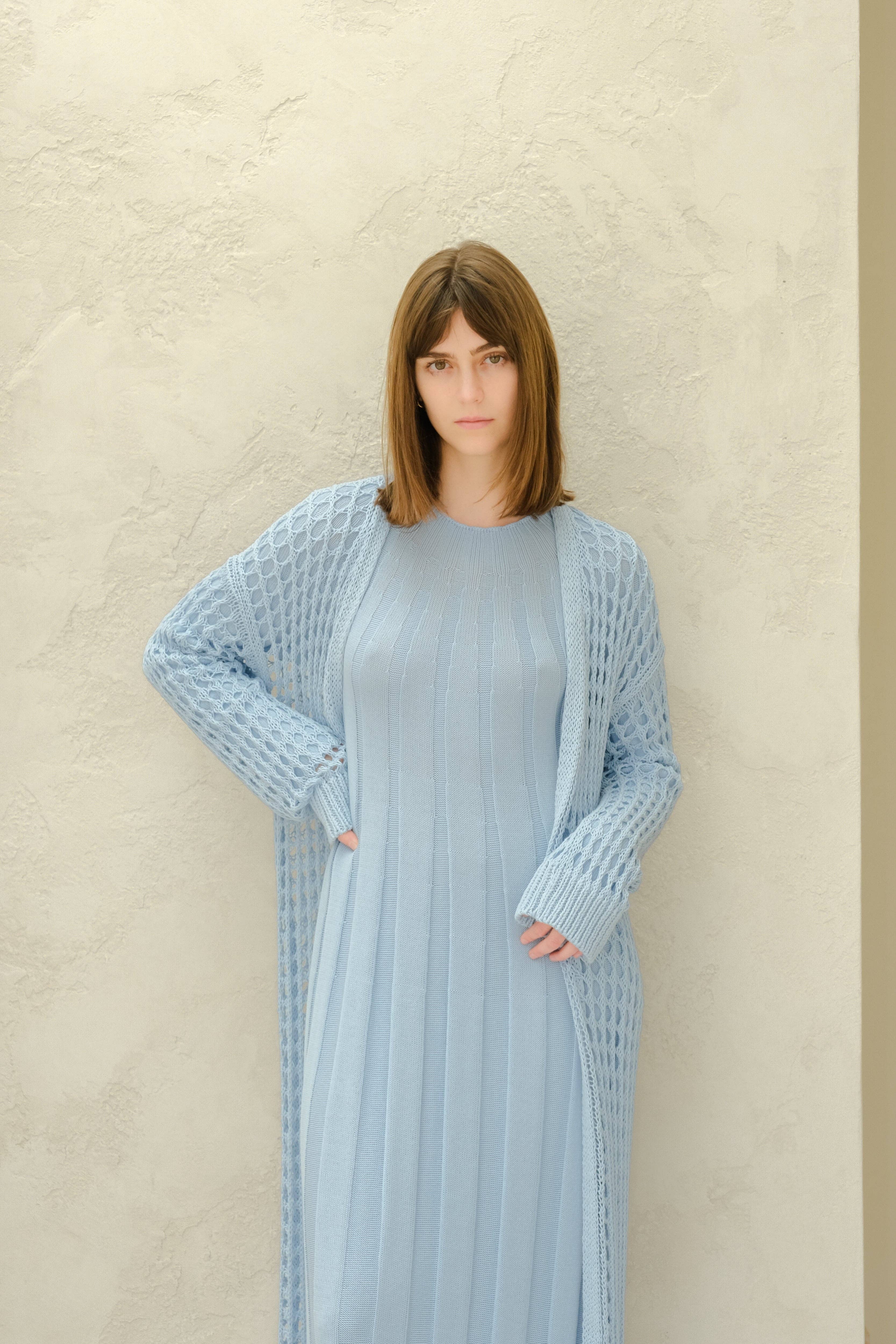 Lèmme – Engroshandel Cardigan - Dame – Fin bomulds hæklet maxi-cardigan31