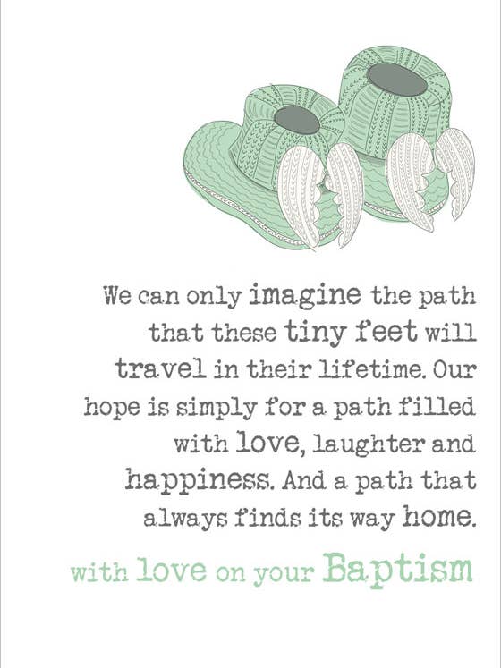 BAPTISM GREETING CARD DANDELION STATIONERY for wholesale by Notes & Queries, Inc.