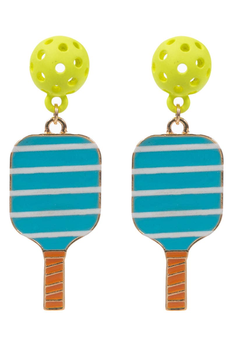 Designature New York - Wholesale Dangle Earrings - Sports Pickleball Enamel Pattern Post Earrings8