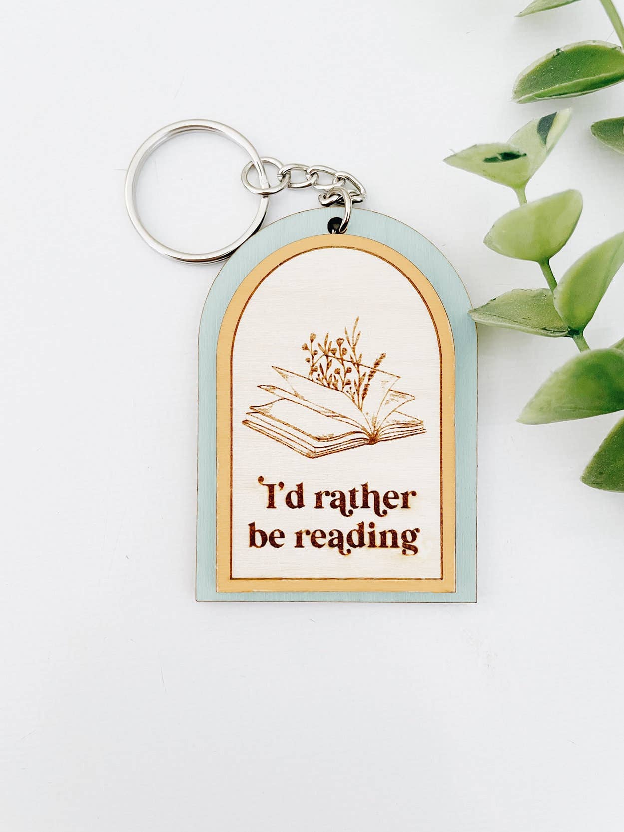Remember November, Inc - Wholesale Keychain - Women's - Book Keychain I'd Rather Be Reading Boho Keychain Book Nerd