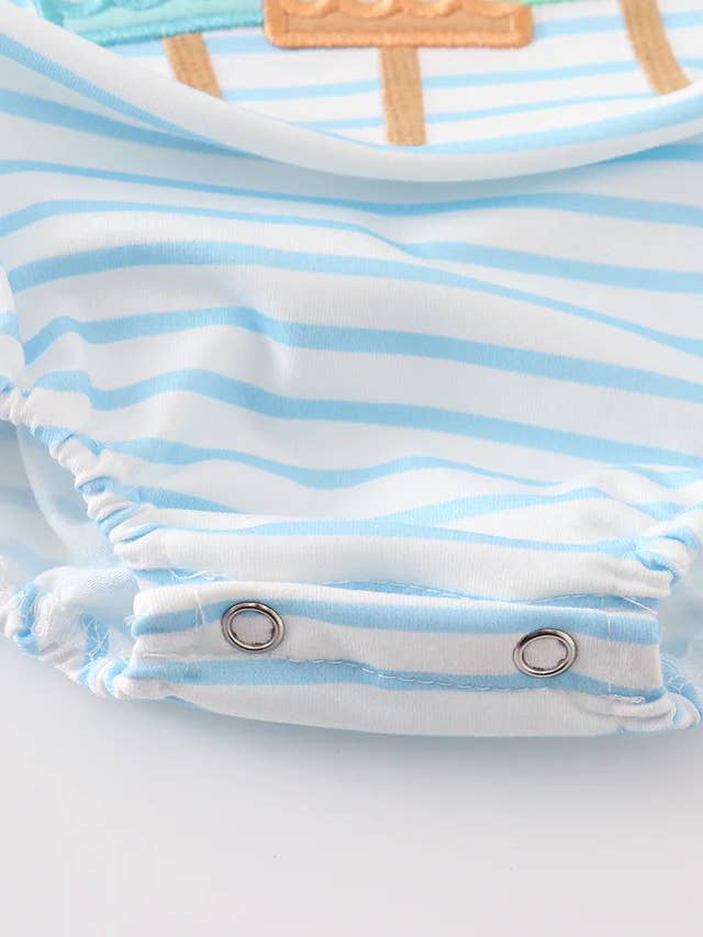 Southern Charm Baby Co - Wholesale Jumpsuit - Baby - Green popsicle applique boy bubble
1