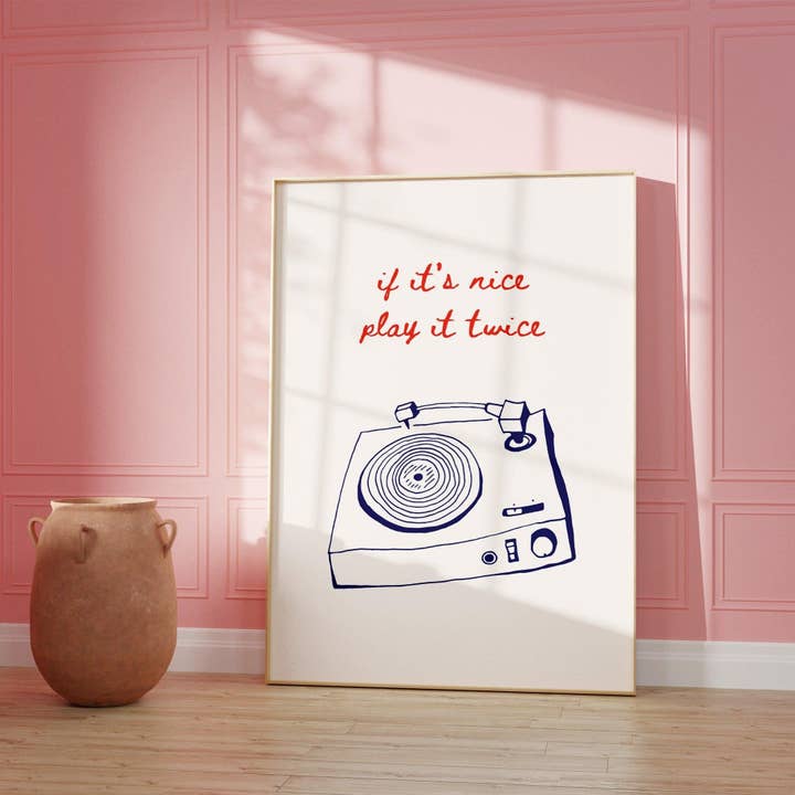 If It's Nice Play It Twice Poster for wholesale by House of Saturn