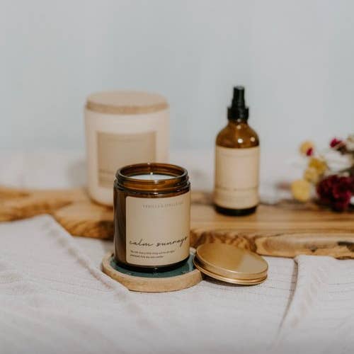 Vanilla and Spruce, LLC - Wholesale Jar/Filled Candle - 7 oz Candle - Calm Sunrays2