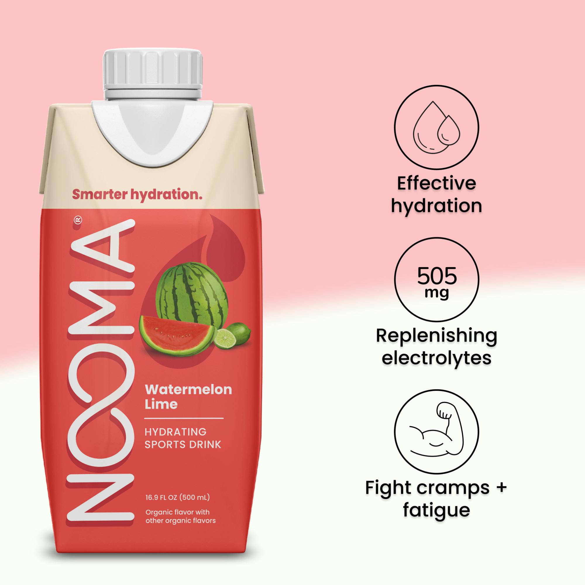 NOOMA - Vente Boisson sportive et énergisante - Boissons Sportives Hydratantes - Pastèque Citron Vert (Lot de 12)4