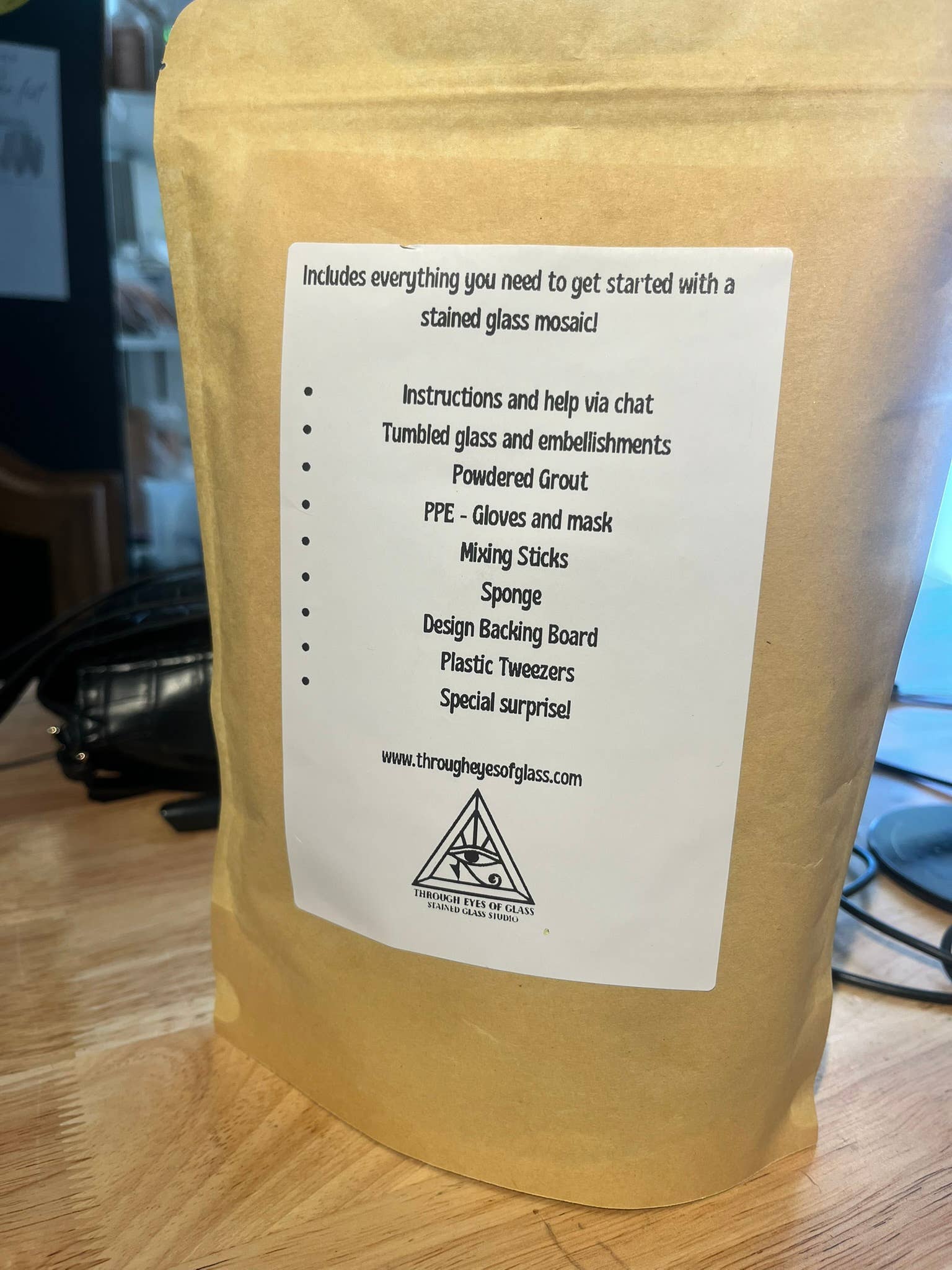 Through Eyes of Glass – wholesale DIY craft kit – Stained Glass Mosaic Kit1