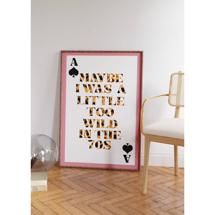 Maybe I Was Too Wild In The 70S | Music Poster | Wall Art | for wholesale by Moody Cow Studio