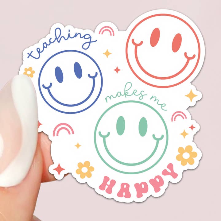 Teaching Makes Me Happy Stickers / Teacher Appreciation pour la vente par Kenjia Quotes
