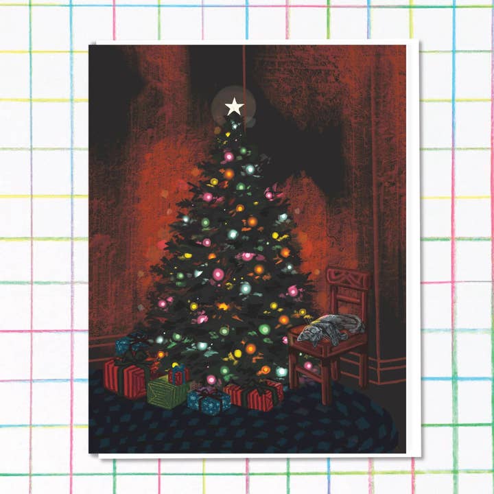 Quiet Christmas Night Card for wholesale by Middle Sister Card Co.