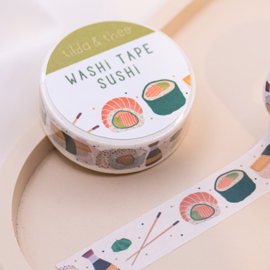 Tilda&Theo - Wholesale Washi Tape - Washi Tape Sushi/Nigiri - Masking Tape Japan4