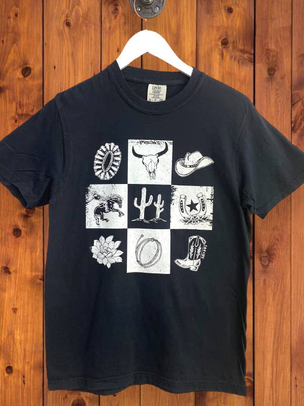 CC WESTERN CHECKERS Graphic Tshirt for wholesale by L&B Life