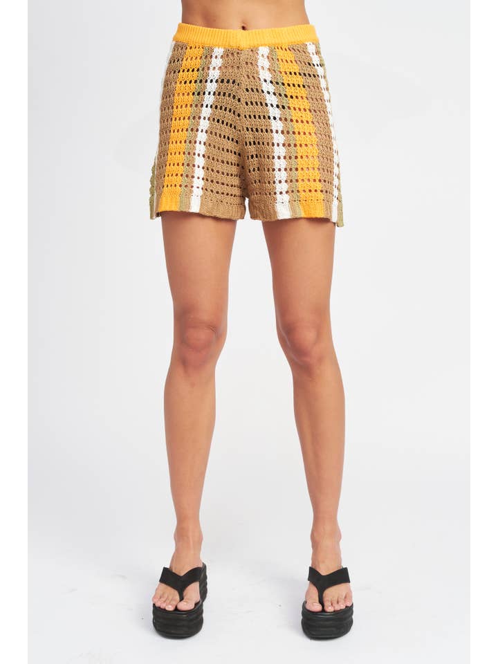 Emory Park – Engroshandel Shorts – Kvinder – STRIBEDE HÆKLEDE SHORTS