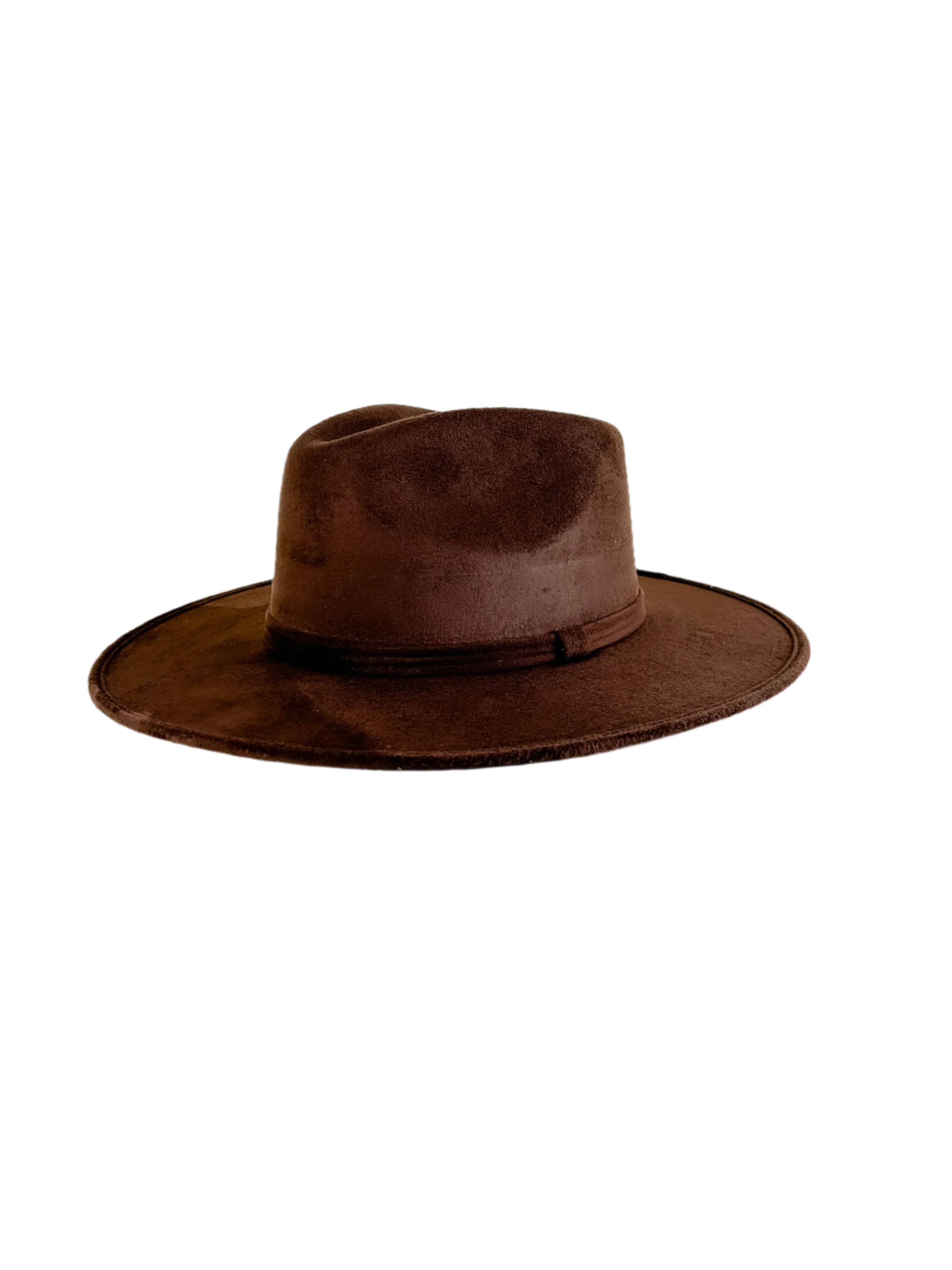 Wilder and Soul Wholesale Hats - Wholesale Fedora - Women's - Vegan Suede Rancher Hat - Chocolate1