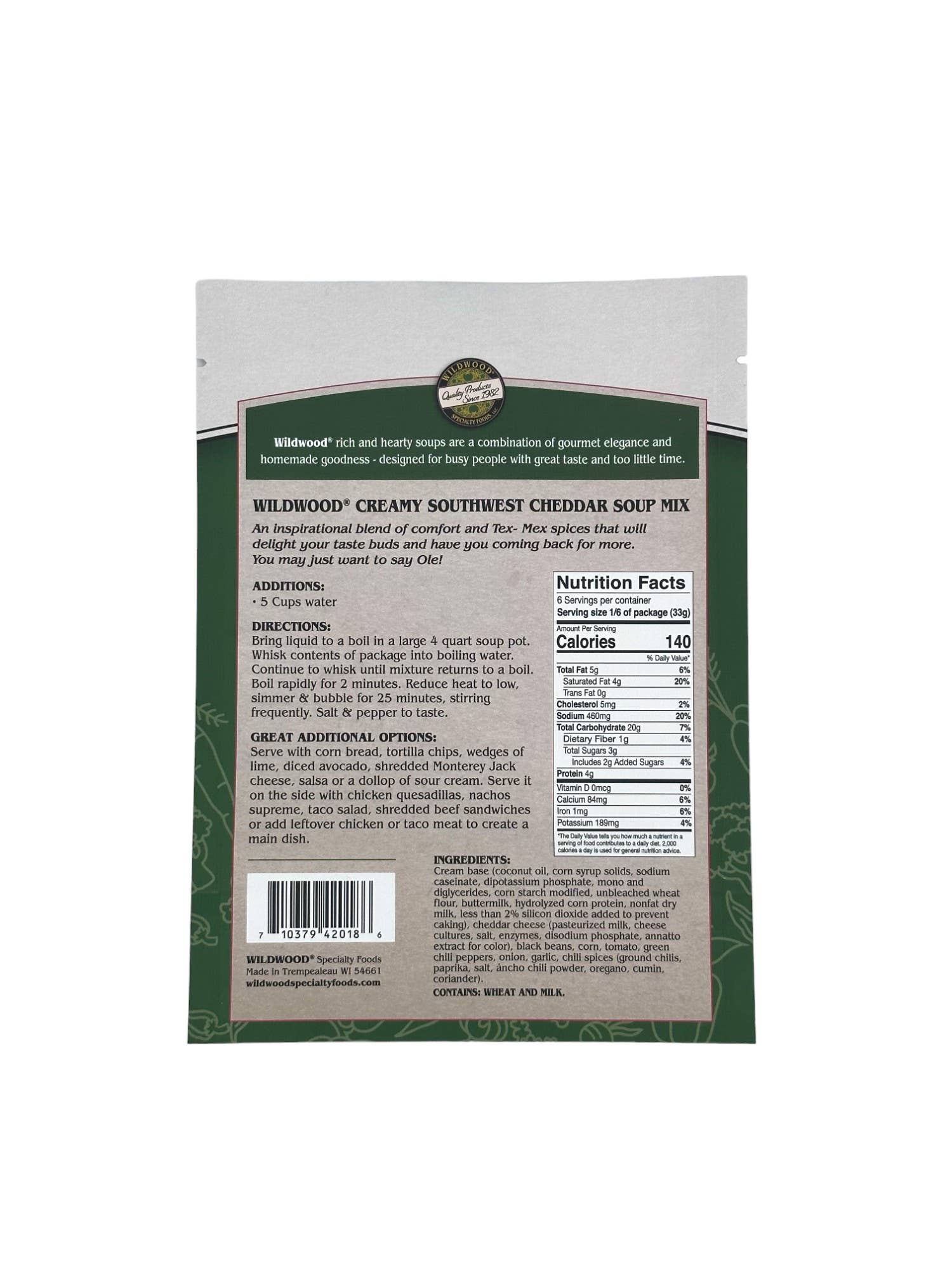 Wildwood Specialty Foods - Wholesale Soup - Southwest Cheddar Soup Mix1