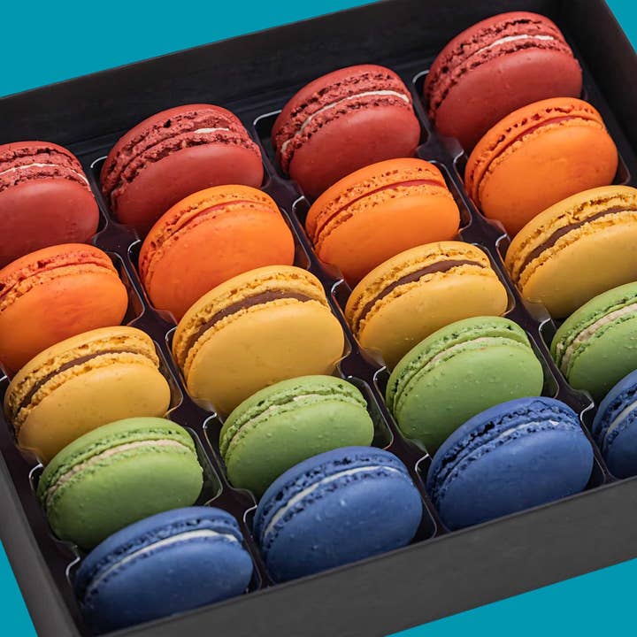 Rainbow Macaron Gift Box for wholesale by Olivia Macaron