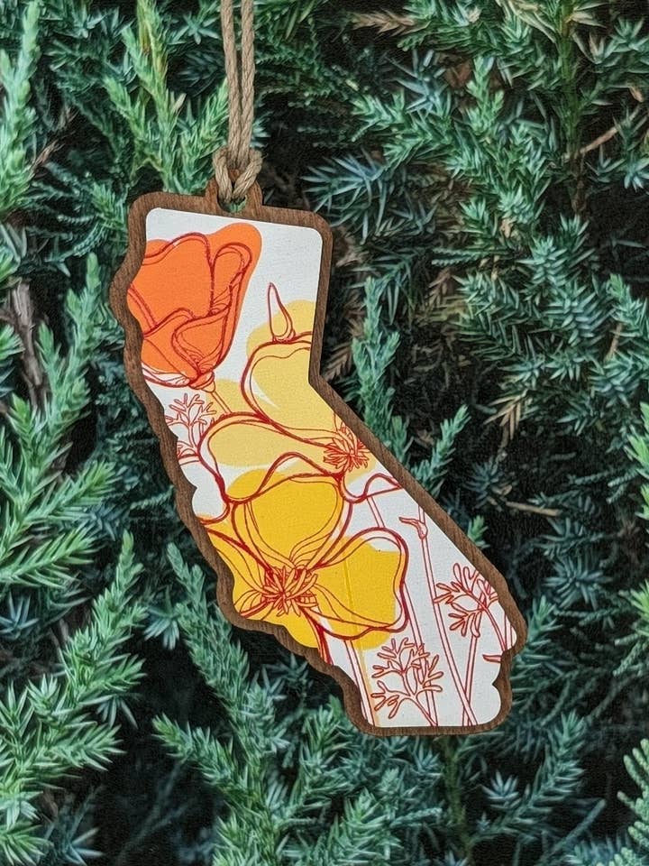 California Christmas Ornament for wholesale by The Little Ornament Shop