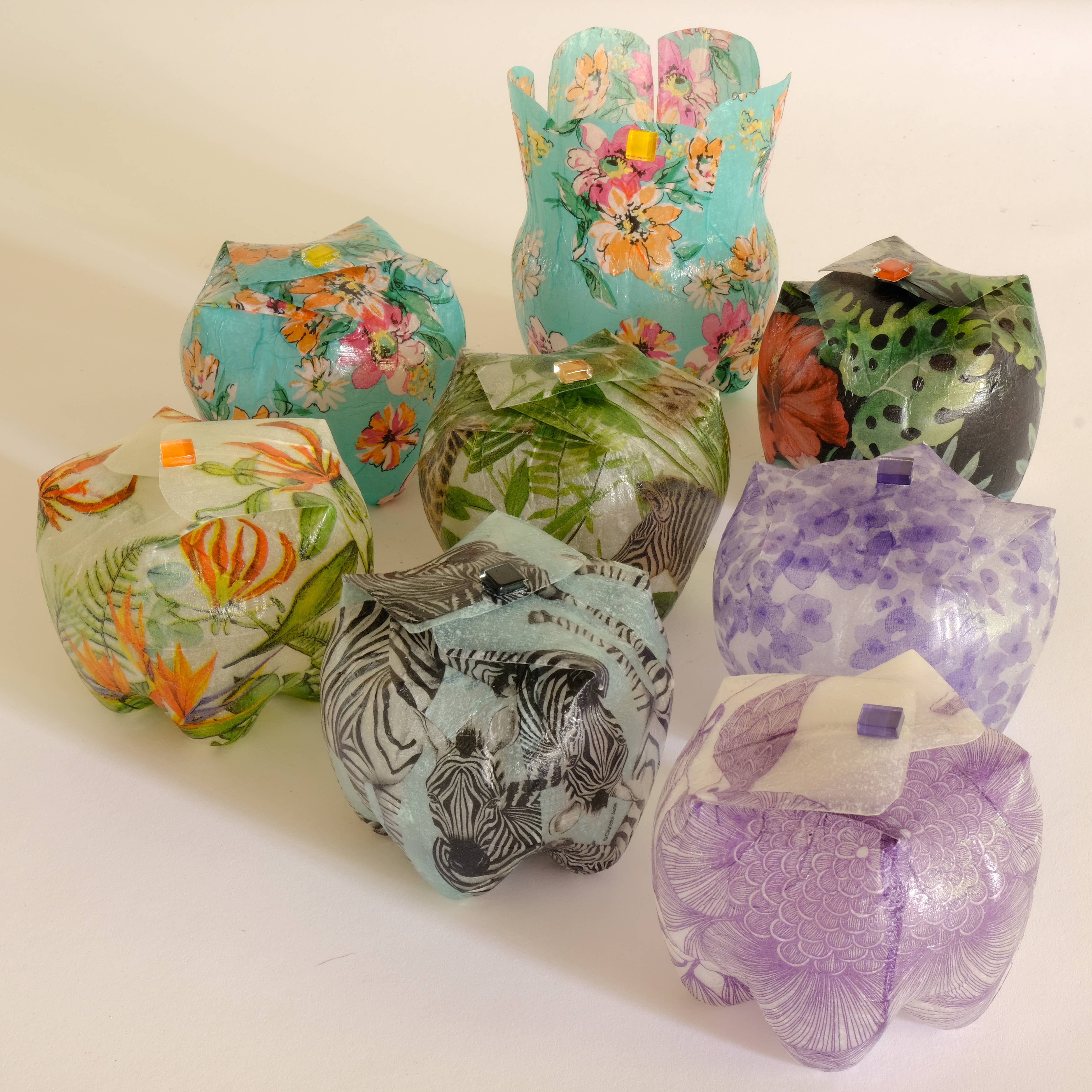 AS'ART a sense of crafts - Wholesale Decorative Box - Bottle box, recycled product (set of 10)2