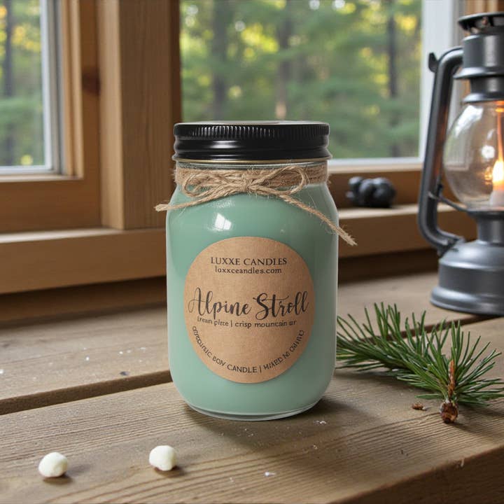 LUXXE Candles – Engroshandel Glaslys – Alpine Stroll Lys | Økologisk Sojalys