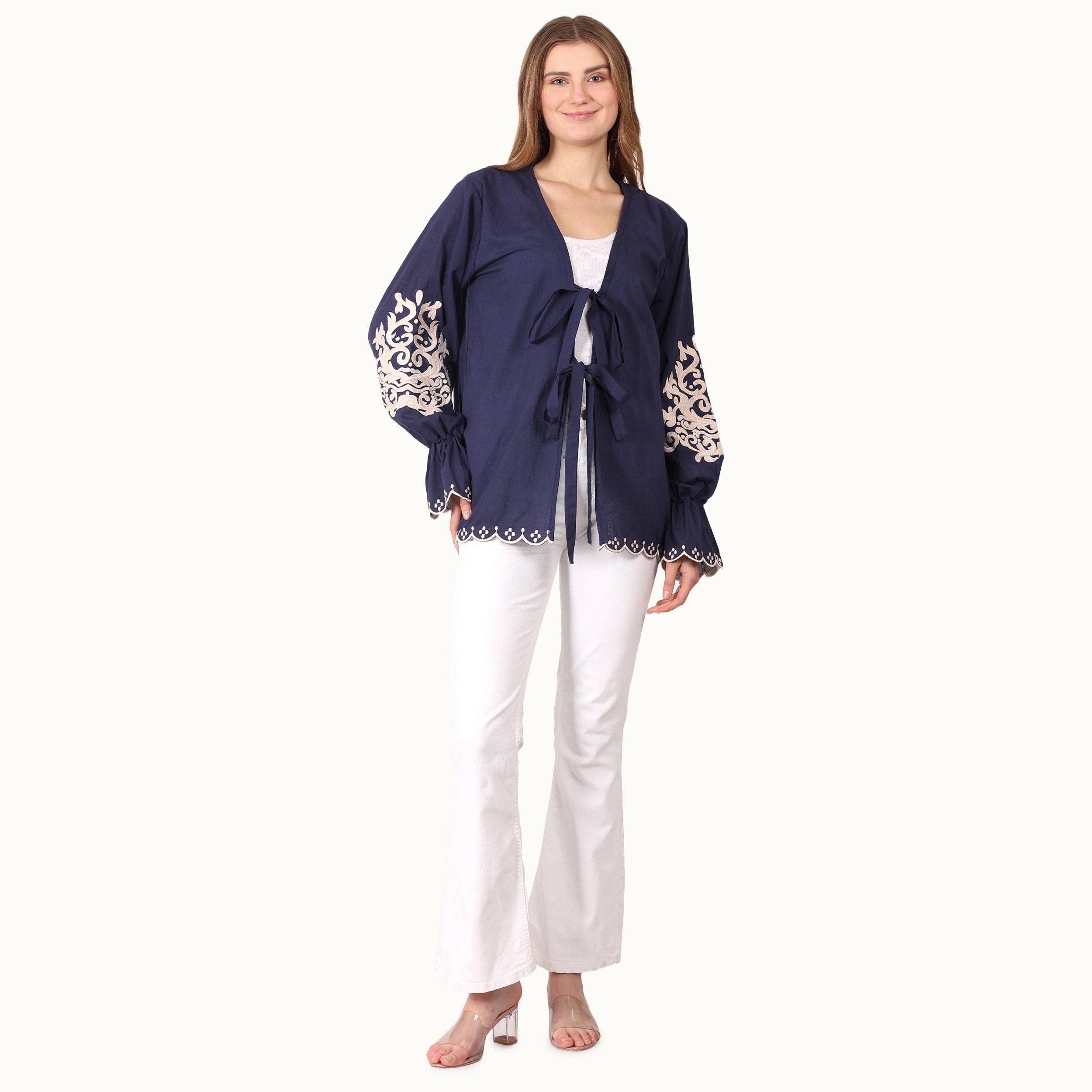 JEP Holland - Wholesale Blouse - Women's - Camilla Navy Top PRE ORDER SS260