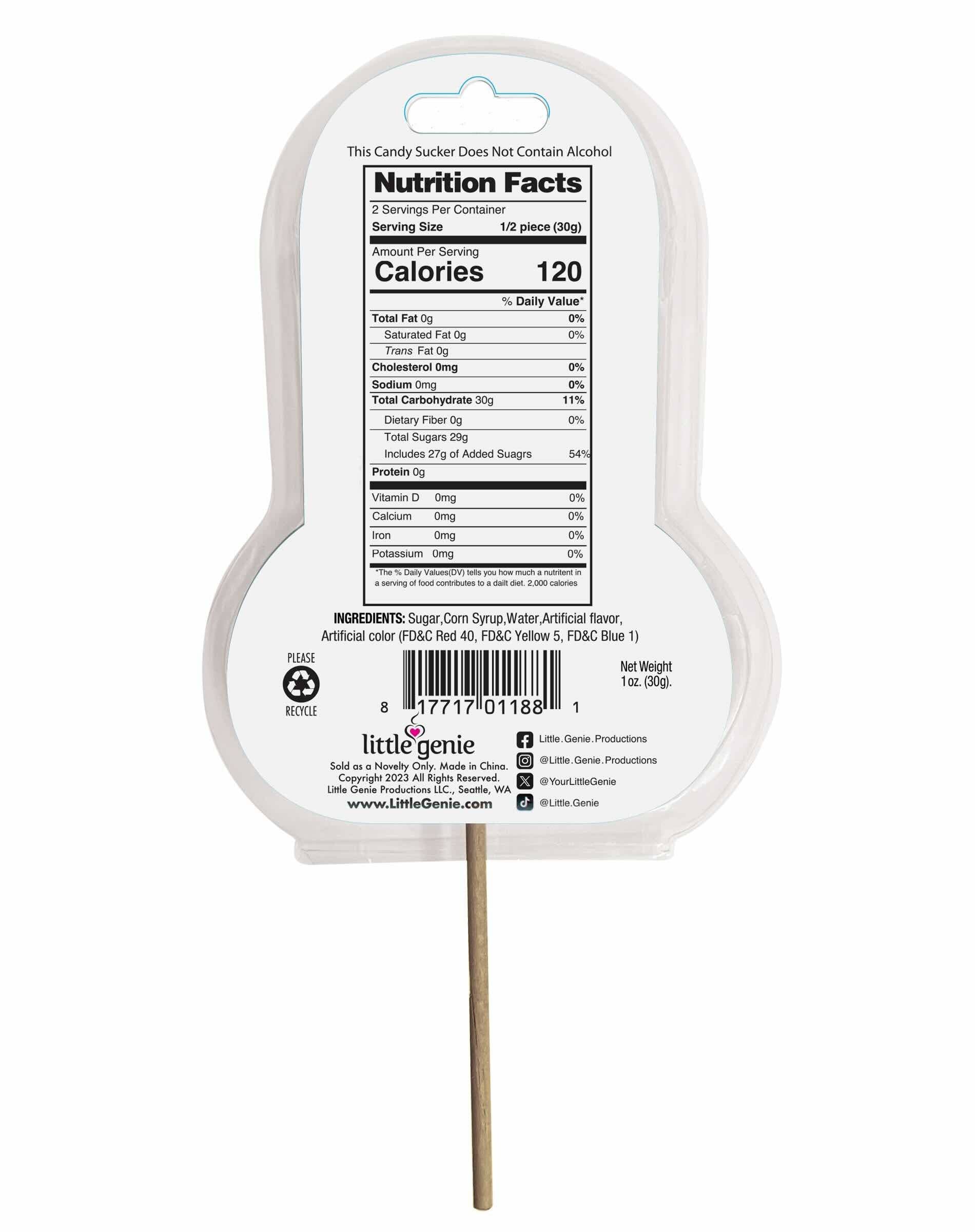 Little Genie Productions - Vente Sucettes - COCKtails - Sucette Pénis Inspirée de Cocktail - Framboise Bleue Adios Mother F*cker 🫐5