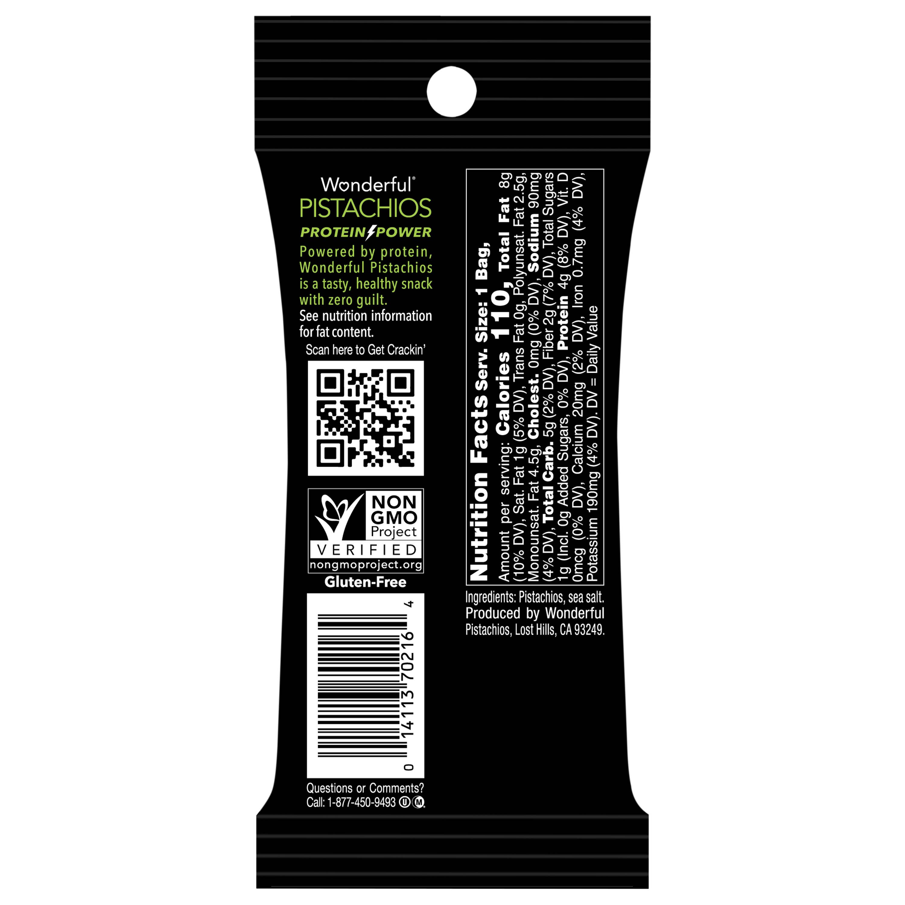 Wonderful Pistachios - Wholesale Nuts - Wonderful Pistachios In-Shell Roasted & Salted 1.25oz (12pk)1