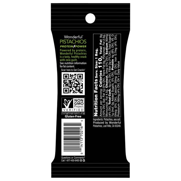 Wonderful Pistachios - Wholesale Nuts - Wonderful Pistachios In-Shell Roasted & Salted 1.25oz (12pk)1