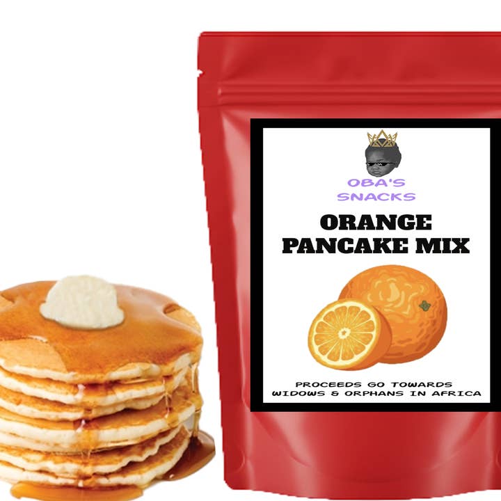 Miscela per Pancake all'Arancia per la vendita all'ingrosso da parte di Oba's Snacks