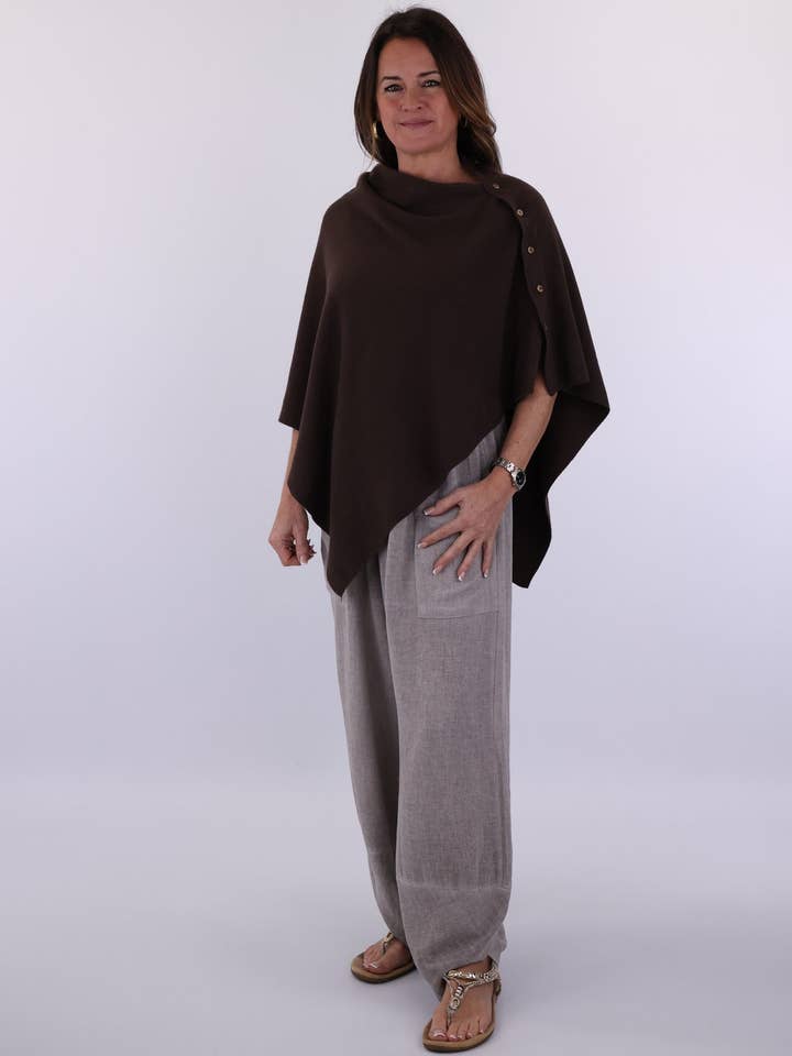 Cadenza Italy Ltd – wholesale Poncho – Women's – Summer Poncho with Buttons10