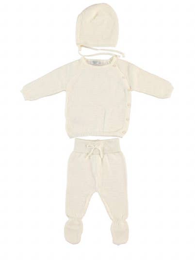 Ecrufarbenes Set aus 100% Baumwolle für den Alltag für den Großhandel von Monna Rosa Milano LLC