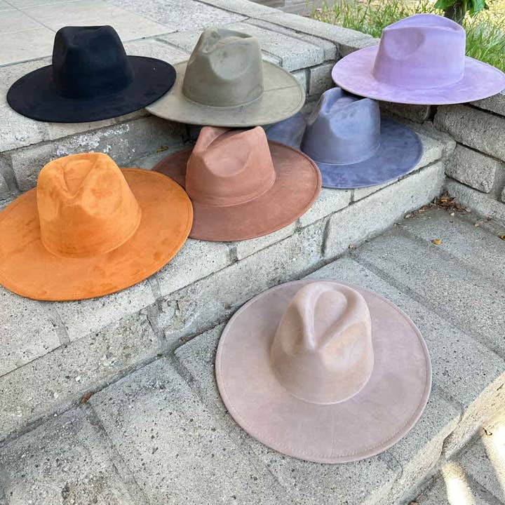 Chapeau Primium en daim à larges bords, classique et tendance, best-seller pour la vente par Queens INC