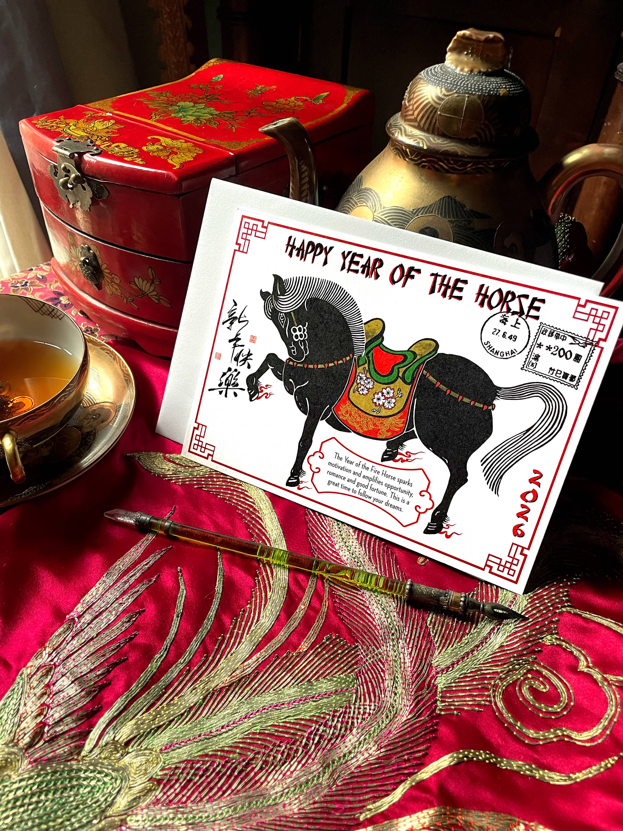 Ivory Tower Studios - Wholesale New Year's Card - Year of the Fire Horse 2026 Chinese Lunar New Year Card8