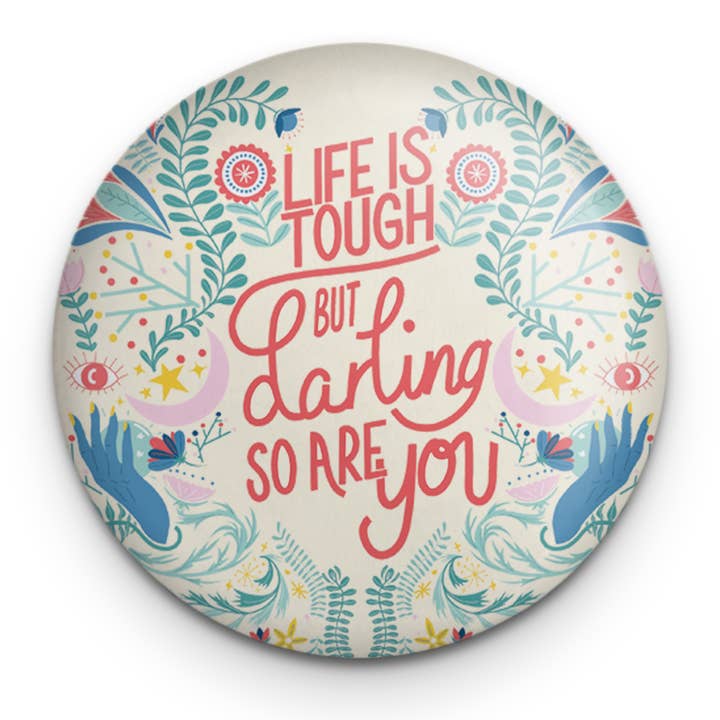 Fawn & Thistle Ltd (US Duties Paid) – wholesale Compact mirror – Life is Tough But So Are You Pocket Mirror | Compact Mirror6