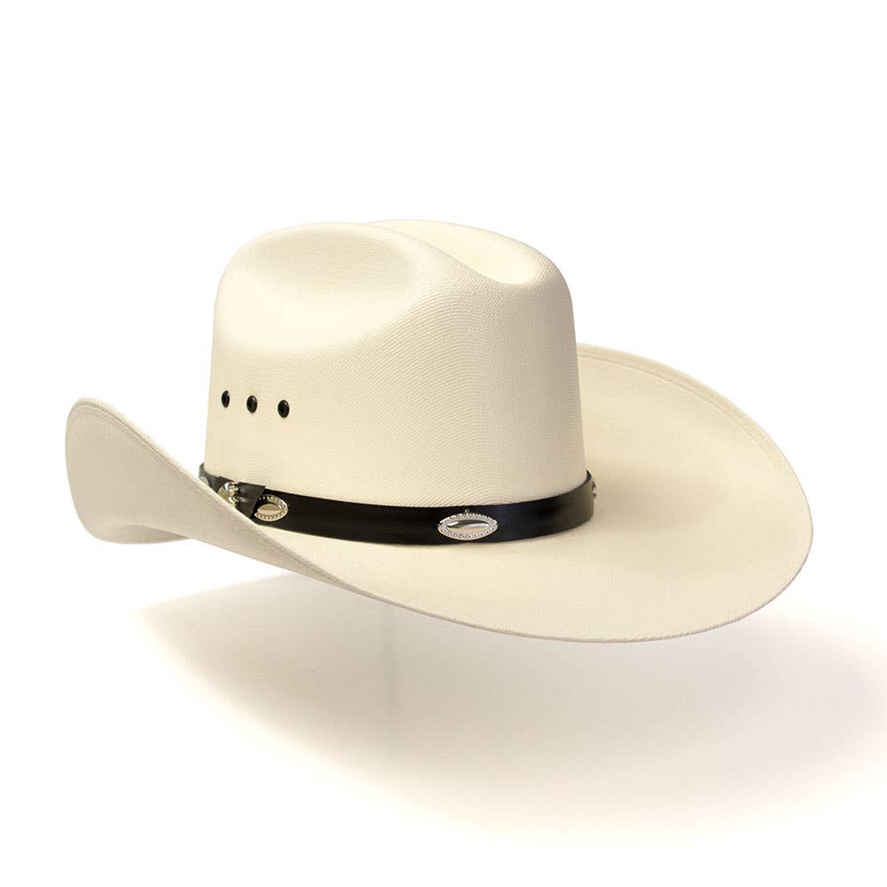 Western Express - Vendita all'ingrosso Cappello da cowboy - Unisex - Cappello da cowboy occidentale in paglia con fascia con concho d'argento2