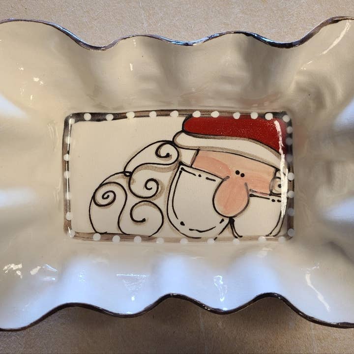 Heartfelt Traditions - Wholesale Baking Dish - Medium Baking Dish (AW Santa)