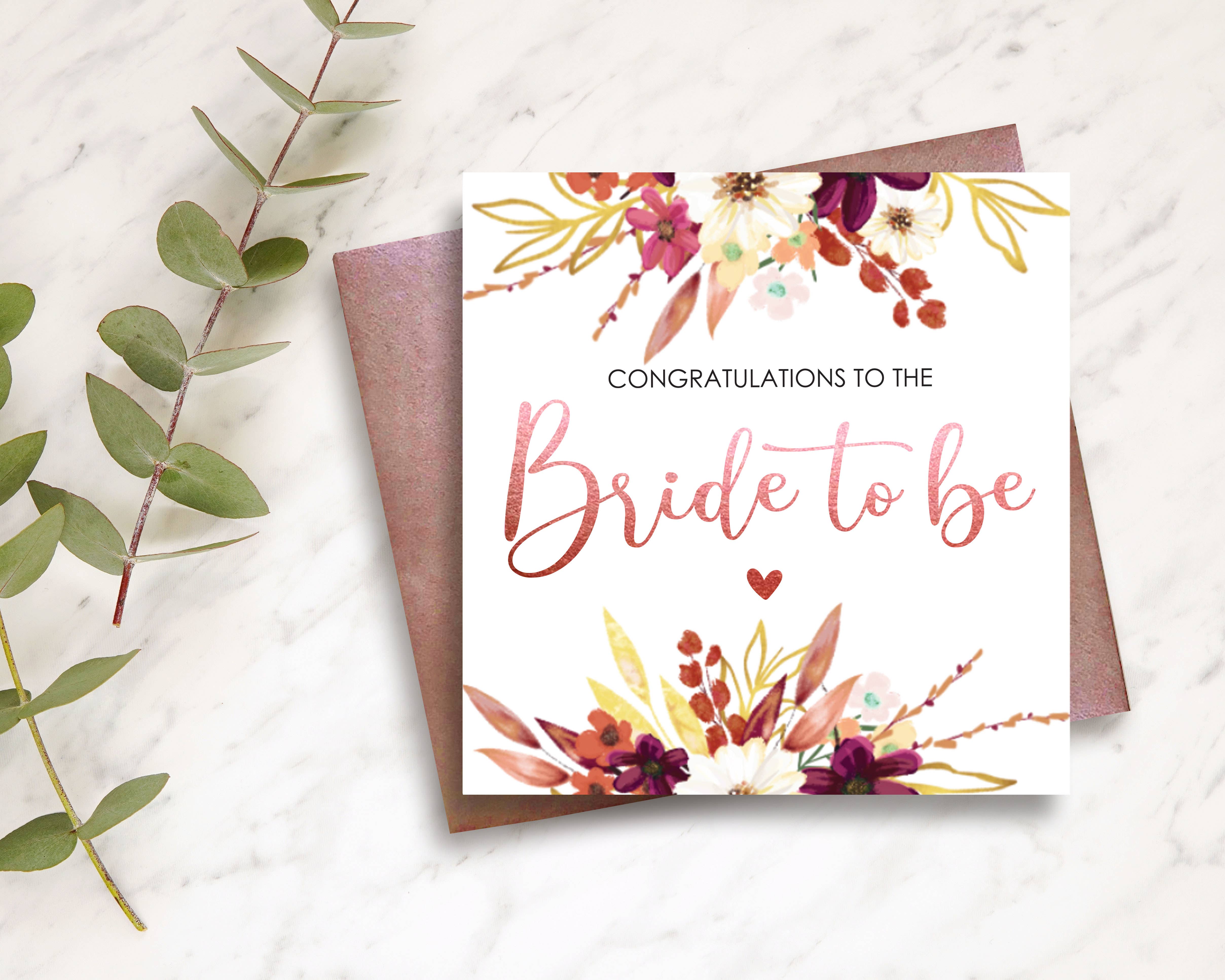 LauraFabbriArt - Wholesale Congratulations Card - Bride to be card, congratulations, bridal wedding shower1