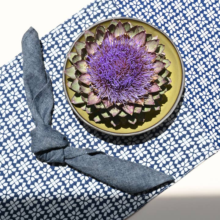 ATELIER SAUCIER – Großhandel Papier- & Stoffserviette – Japanische Chambray-Servietten | 4er-Set