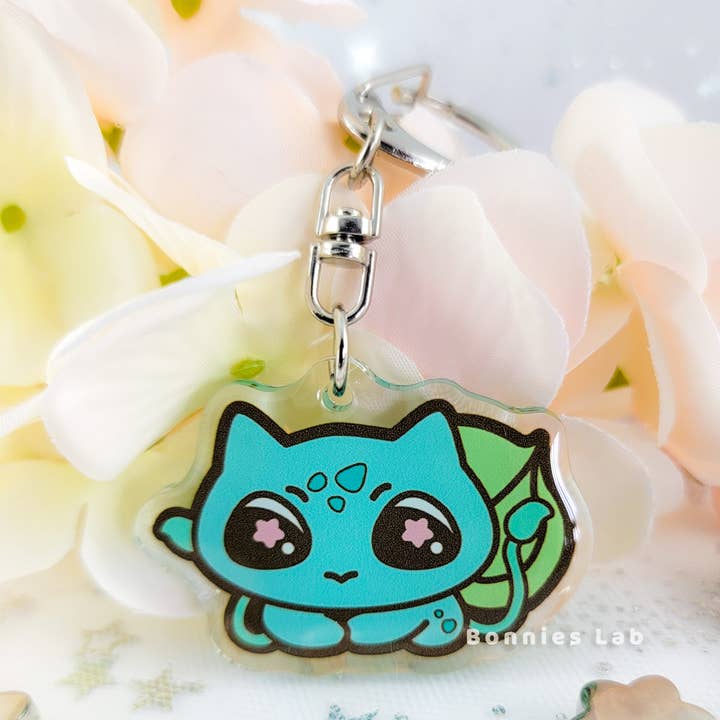 Porte-clés Charm en Époxy Acrylique Bulbizarre pour la vente par Bonnies Lab