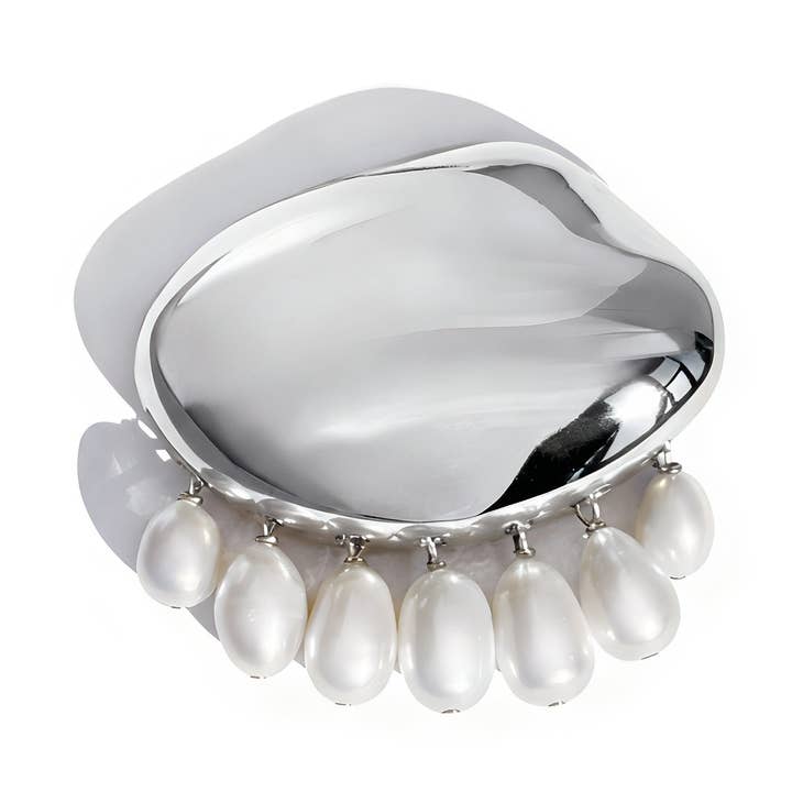 Nisi Pearl Brooch - Silver for wholesale by BIKO