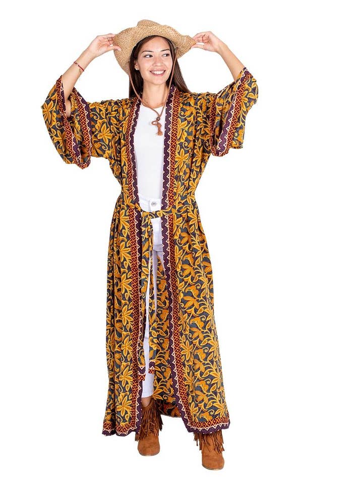 Kimago Look - Wholesale Kimono - Women's - Long Boho Kimono