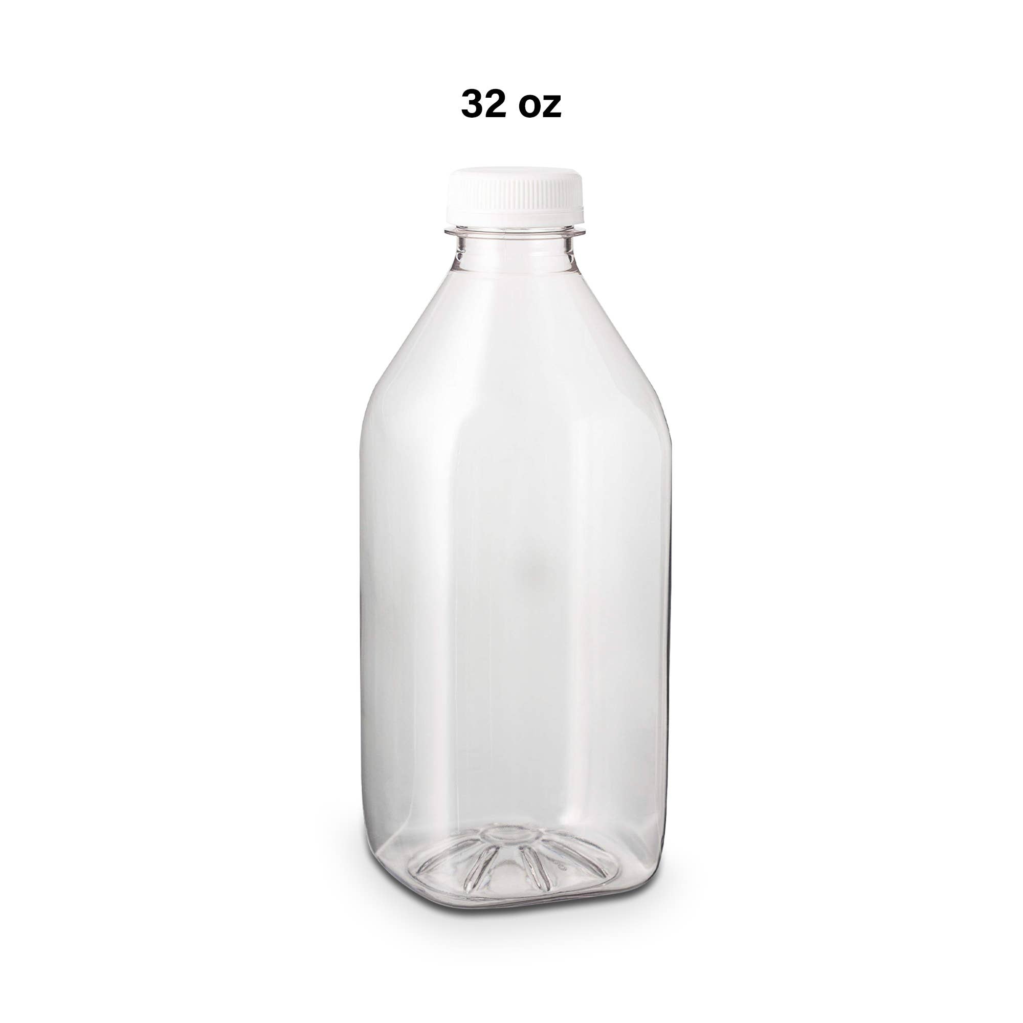 MT Products - Wholesale Milk/Juice Bottle - MT Products 32 oz Plastic Juice Bottle with Caps1