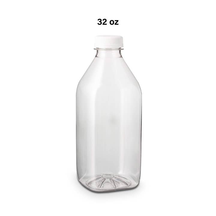 MT Products - Wholesale Milk/Juice Bottle - MT Products 32 oz Plastic Juice Bottle with Caps1