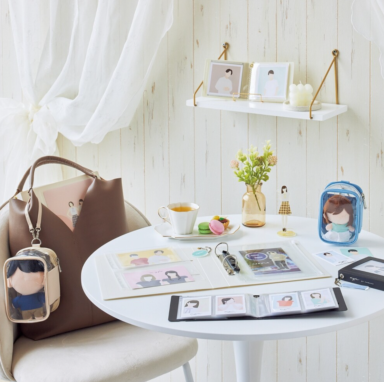 「FUNJI」In Japan - Venta al por mayor Estuche para lápices - Caja de Peluche Oshikatsu | Bolsa de Decoración Transparente con Correa7