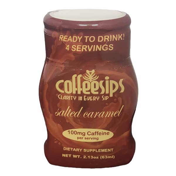 Coffeesips Salted Caramel Espresso 4 Serving Squeeze Shot for wholesale by Nutrisips