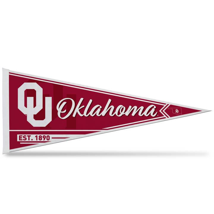 NCAA Oklahoma Sooners Classic Soft Felt 12X30 Pennant for wholesale by Rico Industries