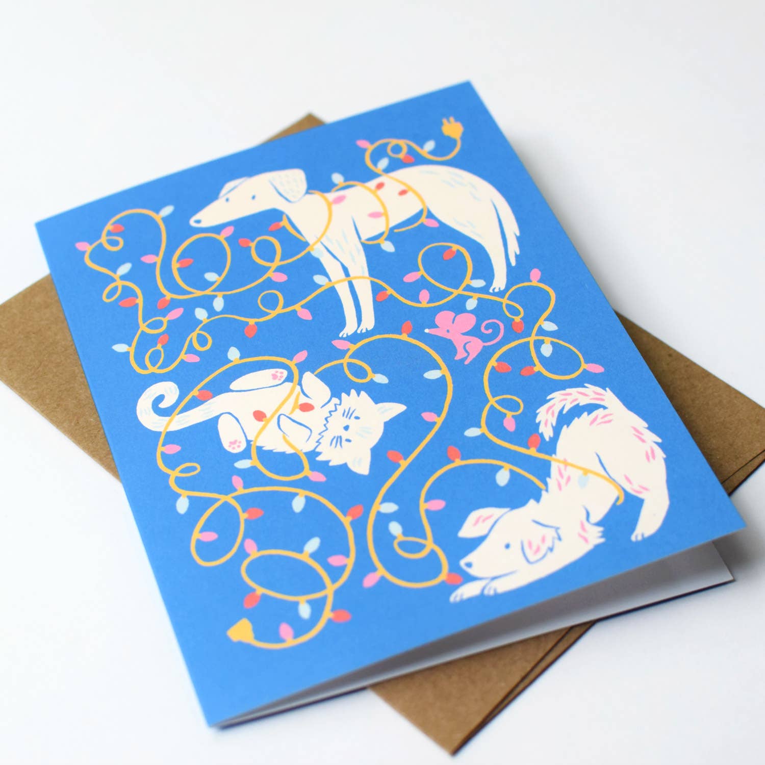 Nuthatch Studio - Wholesale Christmas Card - Merry Pets Christmas Card Set: Original Art, Set of 81