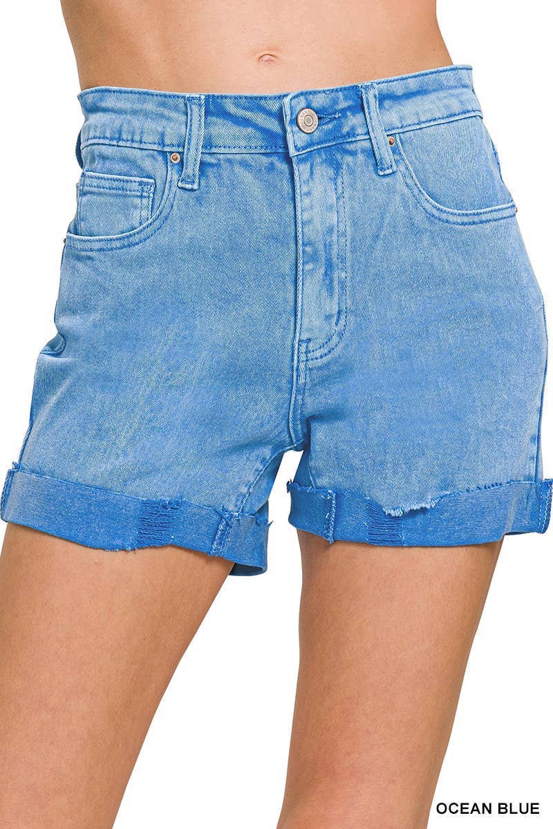 Vanilla Monkey - Wholesale Korte broeken - Dames - Korte broek met 5 zakken en manchetten5