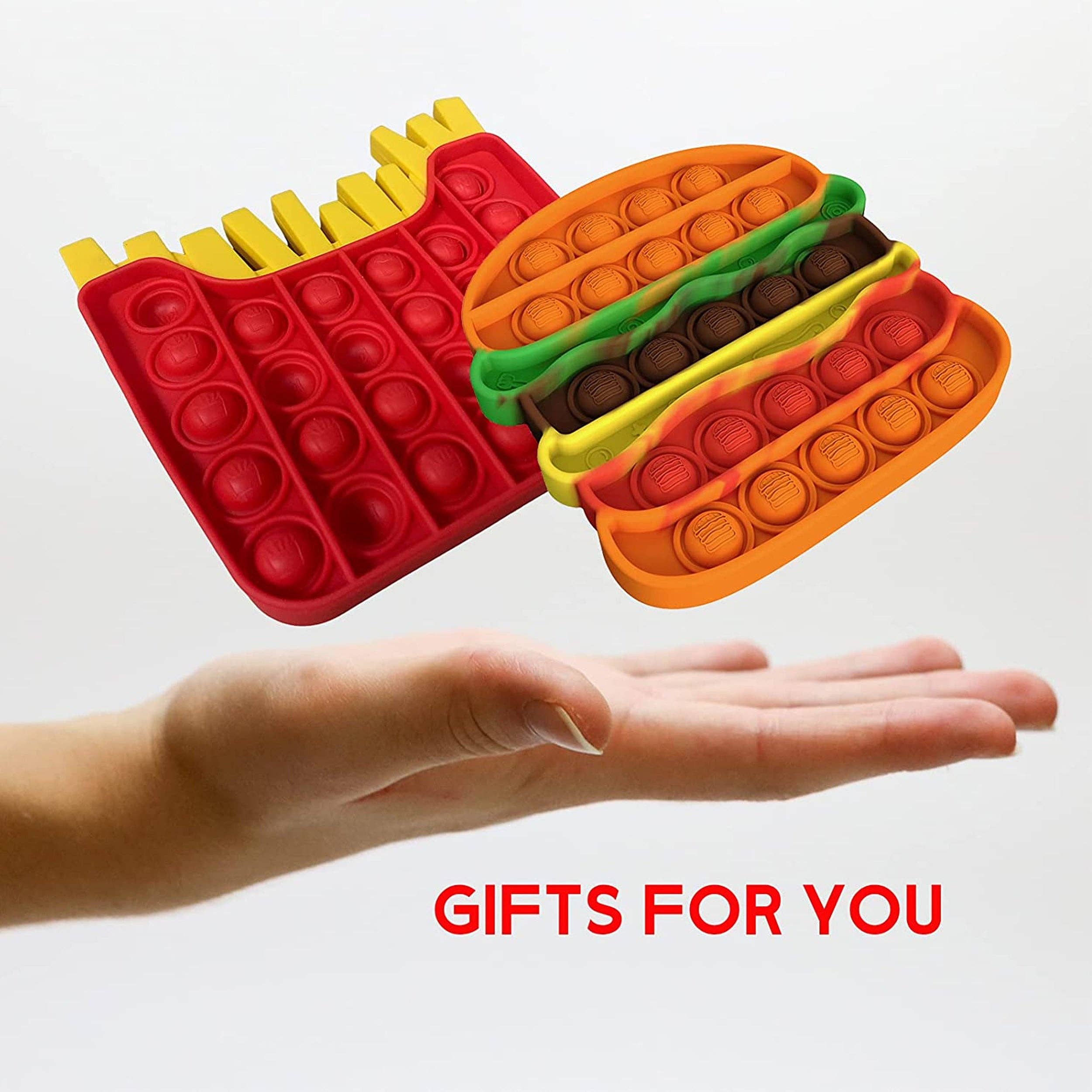 PR GROUPS LLC - Wholesale Fidget Toy - Kids - Burger Shaped Pop It Push Bubble Toy2