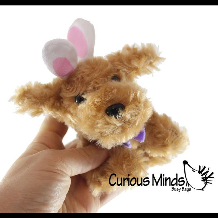 Curious Minds Toys - Wholesale Stuffed/plush toy – Kids & baby - 1 Easter Plush - Stuffed Dog with Bunny Ears - Mini Stuffie 5