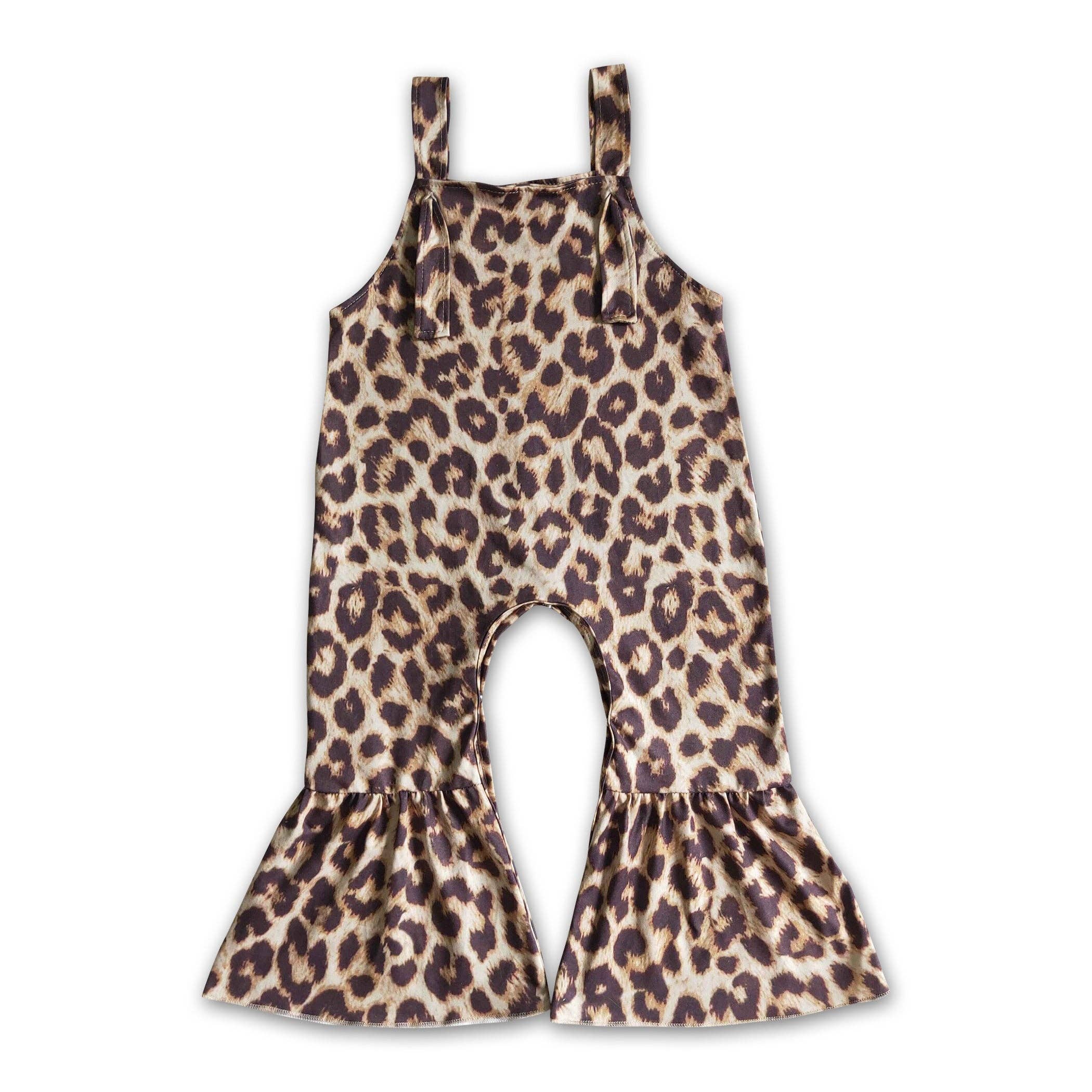 Yawoo Garments - Wholesale Jumpsuit - Baby - Leopard pants length baby girls fall jumpsuit1