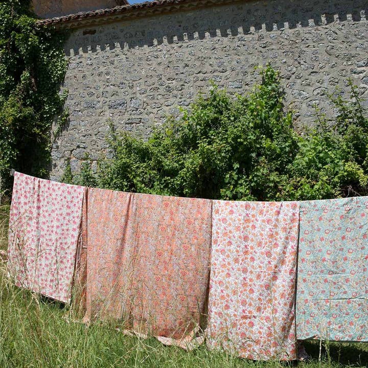 Noemie duvet cover - Bedding - flowers - orange for wholesale on Faire3