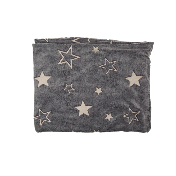 Out of the blue KG - Venta al por mayor Manta de cama - Niños y bebés - Manta cómoda con estrellas, brilla en la oscuridad,2